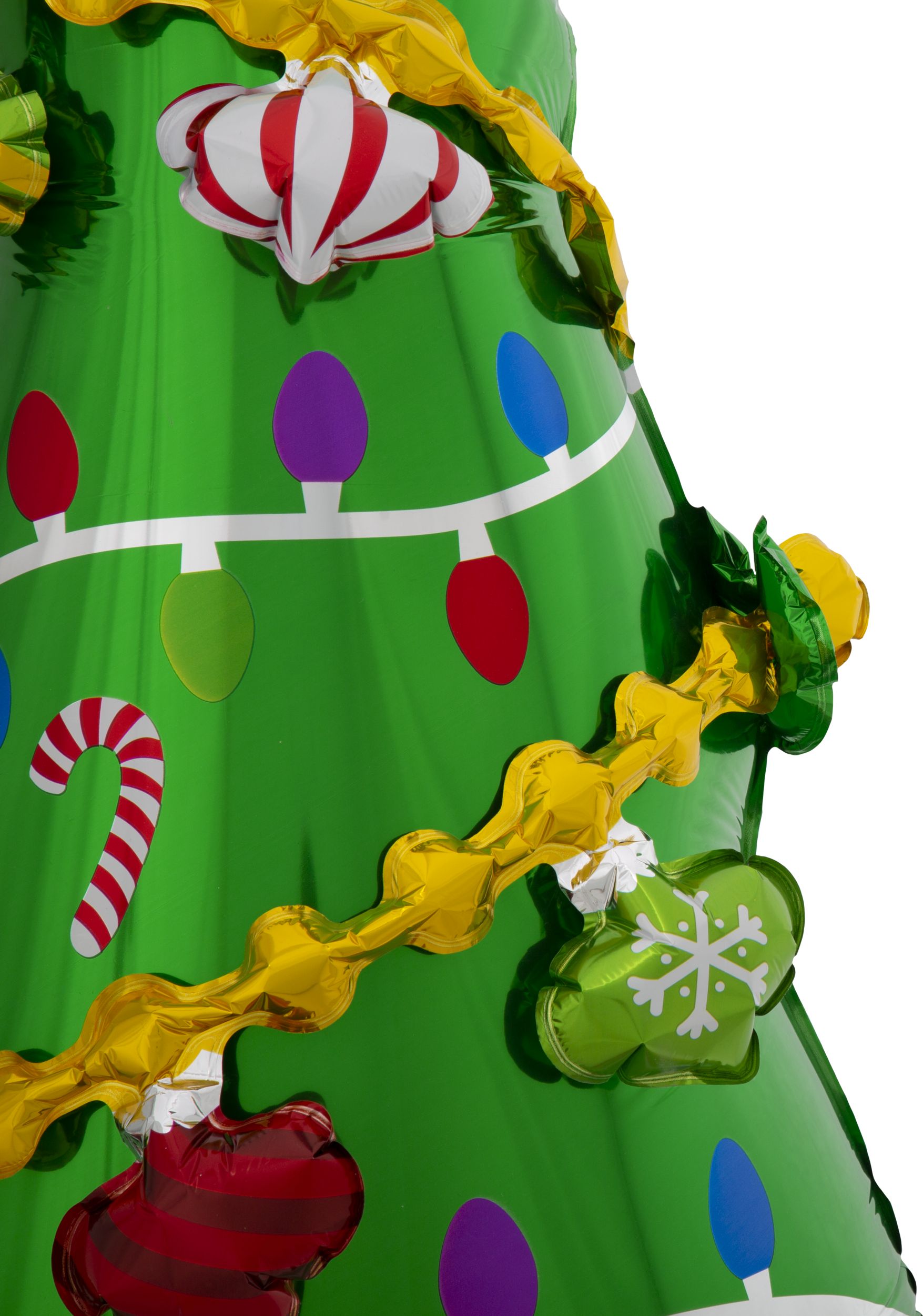 Ballon en aluminium satiné, arbre de Noël, vert, 60 po, gonflé à l'air, pour Noël CloseUp