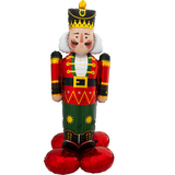Nutcracker Satin Foil Balloon, Red/Green, 60-in, Air-Filled for Christmas Front_Flat