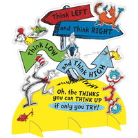 Dr. Seuss Think Table Centerpiece for Birthday Party/Classroom Front_Angled_Right