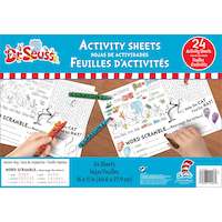 Dr. Seuss Activity Sheets for Classroom/Birthday Party, 24-pk Front_Flat