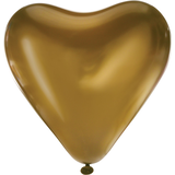 Heart Satin Latex Balloons, Assorted Colours, 12-in, 6-pk, for Birthday Party Front_Flat