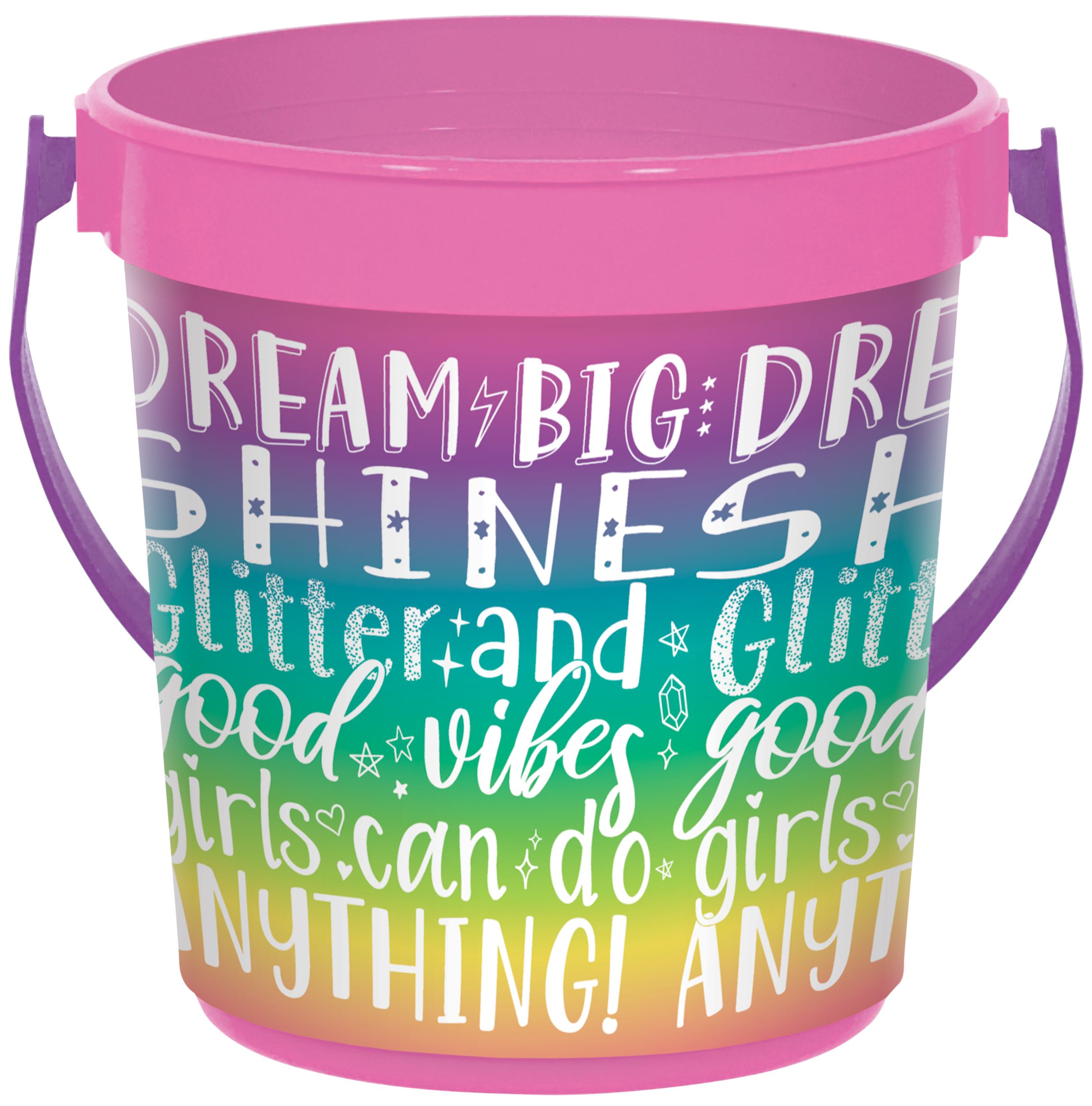 Sparkling Birthday Party Favour Container Front_Elevated