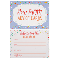 Cartes-conseils pour les nouvelles mamans à pois pastel, paq. 24