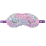 Cache-yeux pour dormir ultradoux scintillant pour enfants, violet/rose/bleu Front_Flat