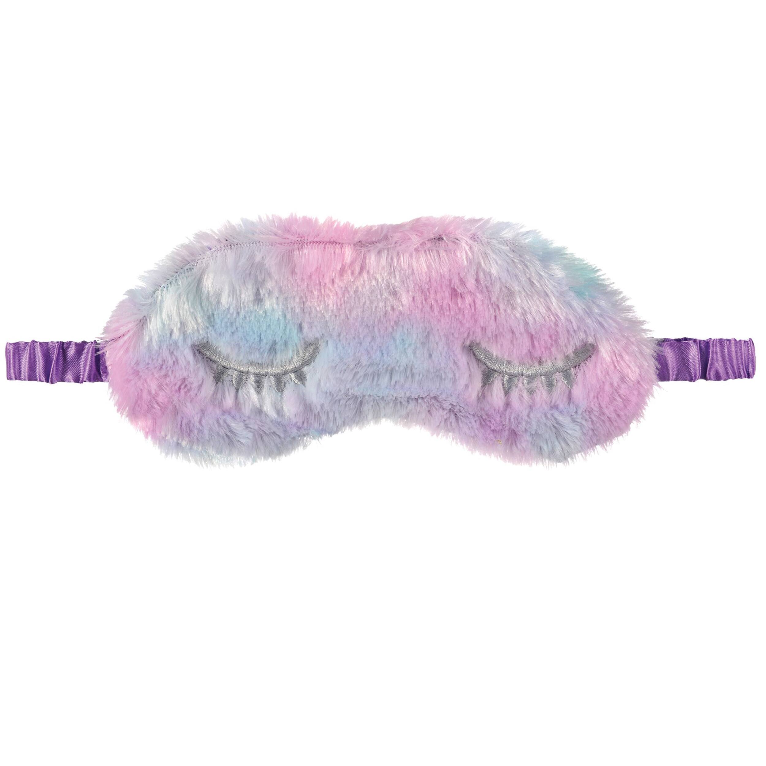 Kids Spa Party Ultra-Soft Sleep Eye Mask, Purple/Pink/Blue, One Size, for Birthday Party Front_Flat