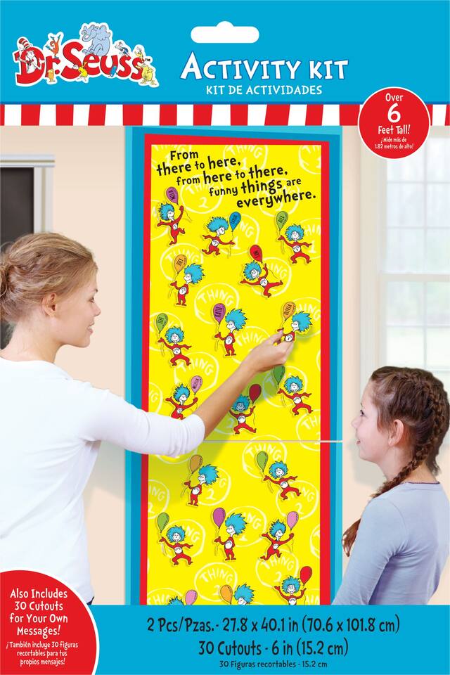 Dr. Seuss Name Poster Activity Kit for Classroom/Birthday Party Front_Flat