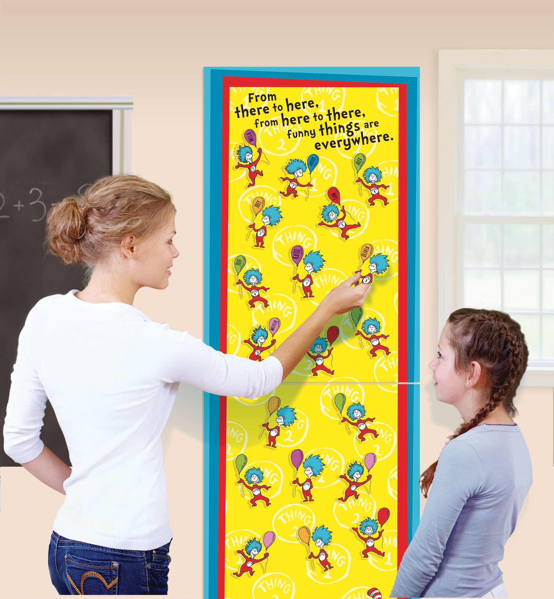 Dr. Seuss Name Poster Activity Kit for Classroom/Birthday Party Front_Flat