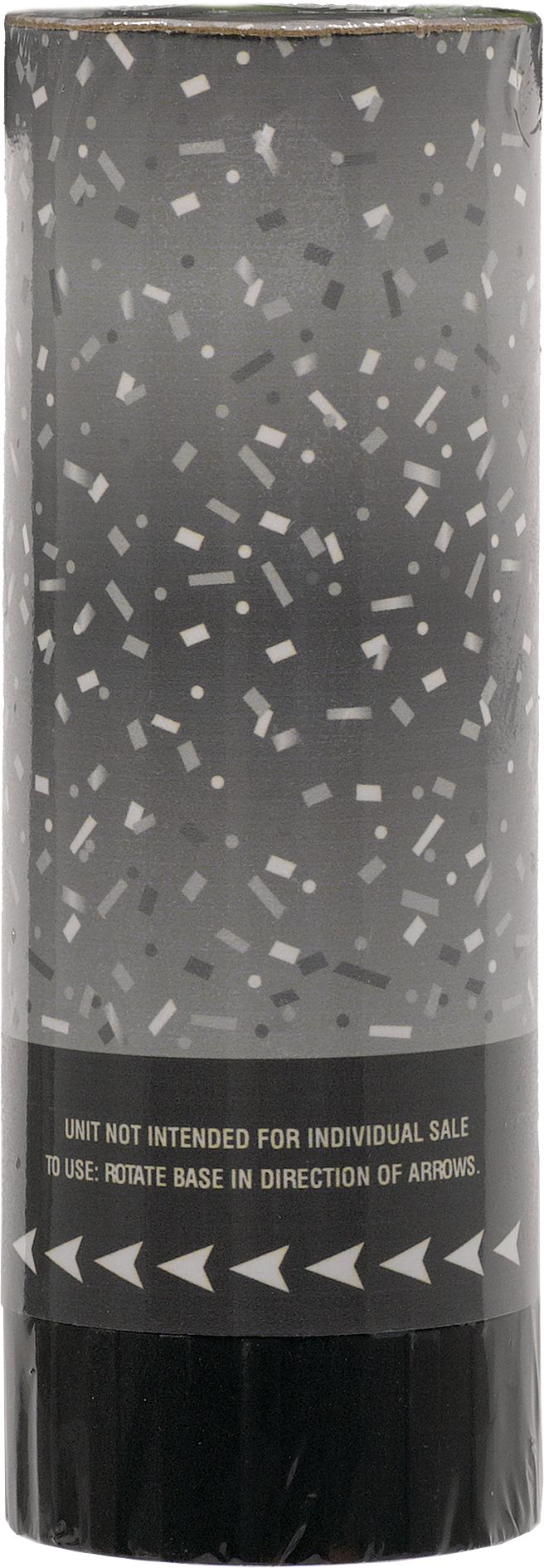 Confetti Cannon Poppers, Silver, 3-pk, for Graduation/New Year's Eve Back_Flat