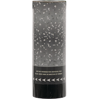 Confetti Cannon Poppers, Silver, 3-pk, for Graduation/New Year's Eve Back_Flat