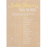 Baby Shower Guess the Price Game, Tan, 24-pk, for Baby Shower Front_Flat