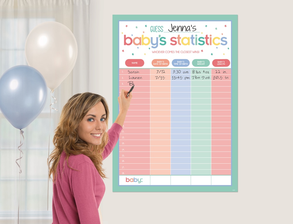 Baby weight guessing game sale