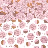 Blush Birthday "Happy Birthday" Hexagon Confetti Table Scatter Decoration, Rose Gold/Pink, 2.5-oz, for Birthday Party Overhead_Plunge