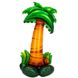 Palm Tree Satin Foil Balloon, Green/Brown, 56-in, Air-Filled for Summer/Luau/Tiki Front_Flat
