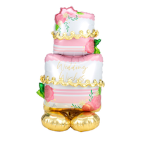Ballon en aluminium Airloonz pour gâteau de mariage rempli à l¿air, 52 po