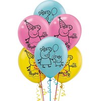 Peppa Pig Latex Print Balloons, 6-pk