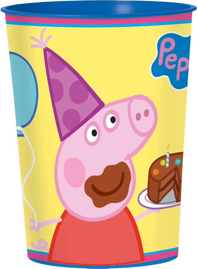 Gobelet à surprises d'anniversaire Peppa Pig, 16 oz Front_Flat