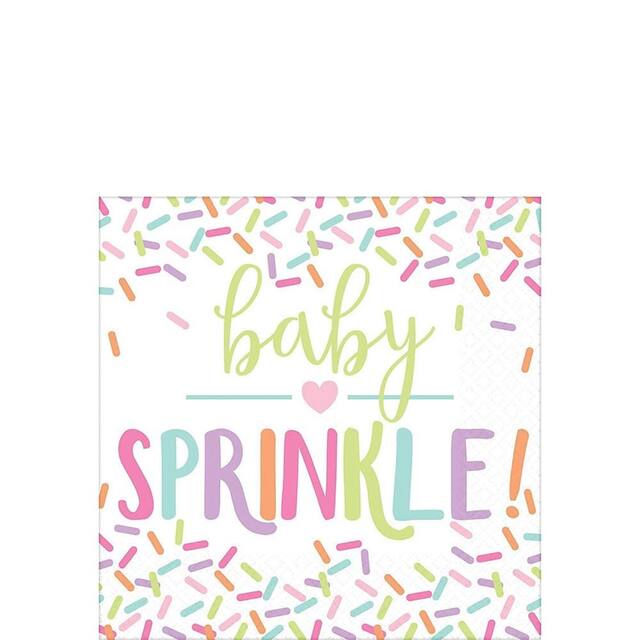 Baby Sprinkle Baby Shower Beverage Napkins, 16-pk Front_Flat