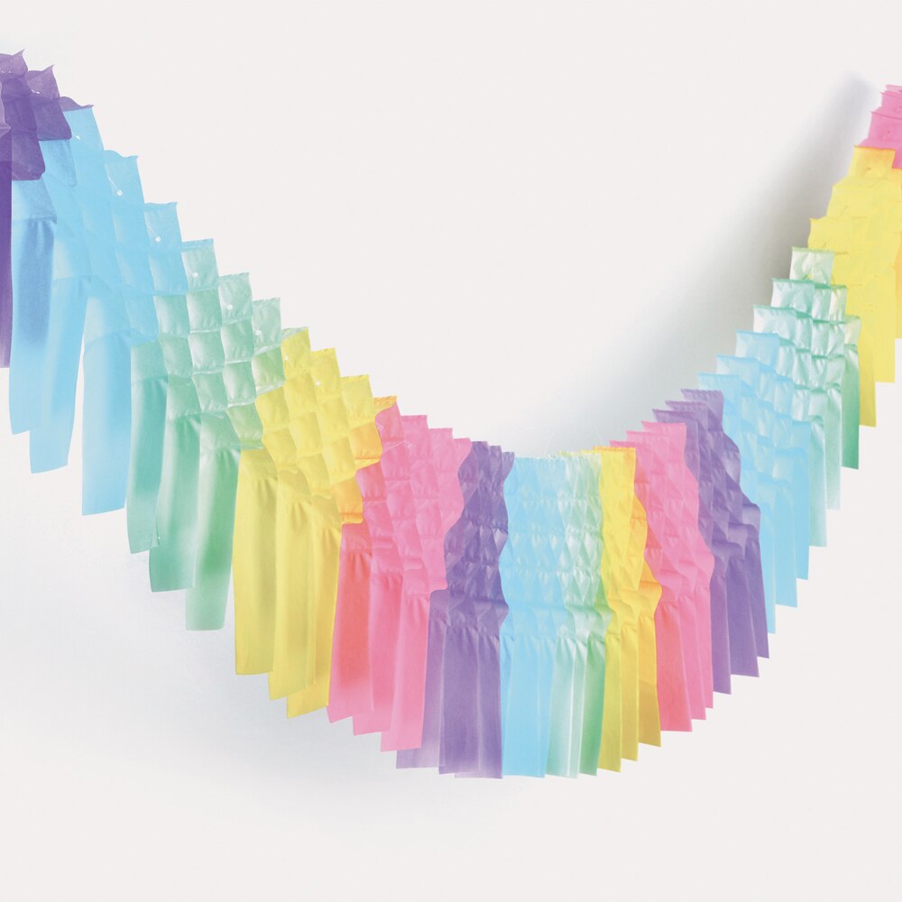 Guirlande Ronde En Papier Fluorescent - 4 Pièces De 4 Mètres - Décoration Arc-en-ciel Pour Mariage, Halloween, Noël, Anniversaire - 13