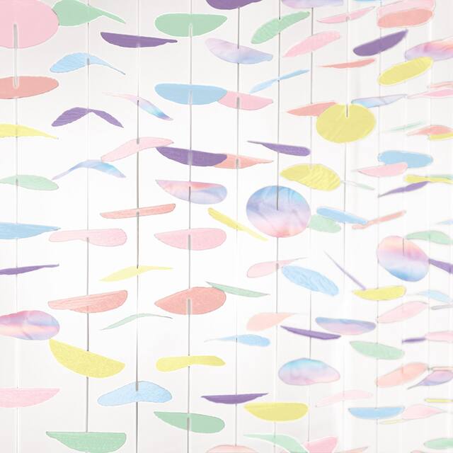 Tissue Circle Scene Setter Background Decoration Pastel Multi-Coloured, 11-in, for Baby Shower/Birthday Photo Backdrop Decoration Front_Flat