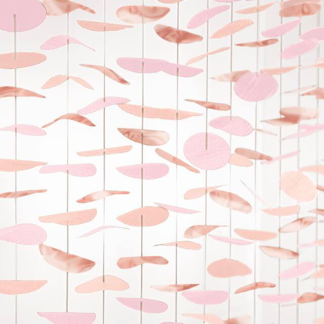 Tissue Circle Scene Setter Background Decoration Rose Gold, 11-in, for Birthday Party Photo Backdrop CloseUp