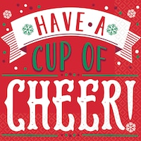Serviettes à boisson Cup of Cheer, paq. 16 Front_Flat