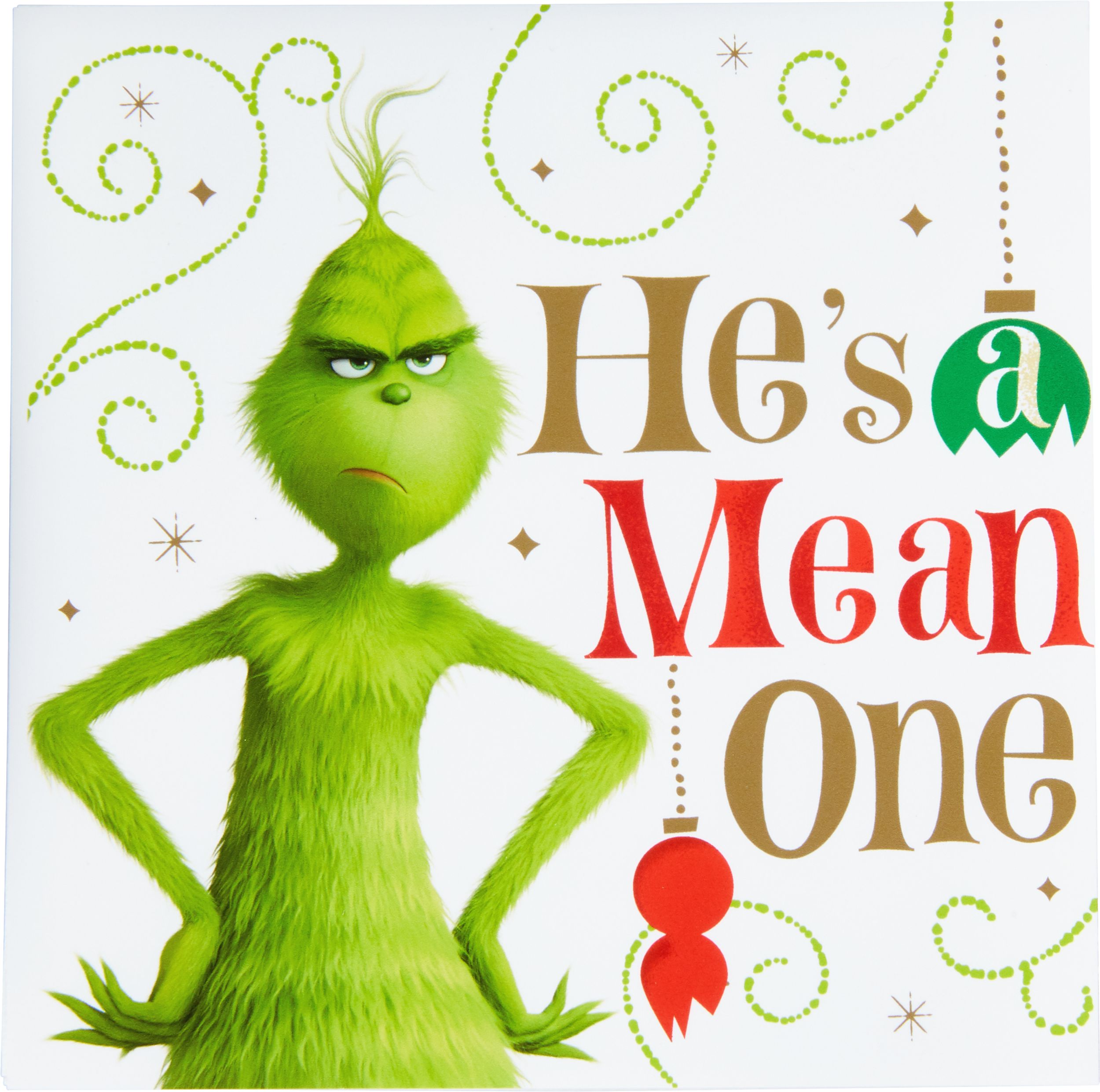 Grinch He's a Mean One Beverage Napkins, 16-pk Overhead_Flat