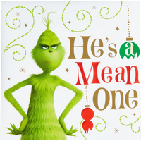 Grinch He's a Mean One Beverage Napkins, 16-pk Overhead_Flat