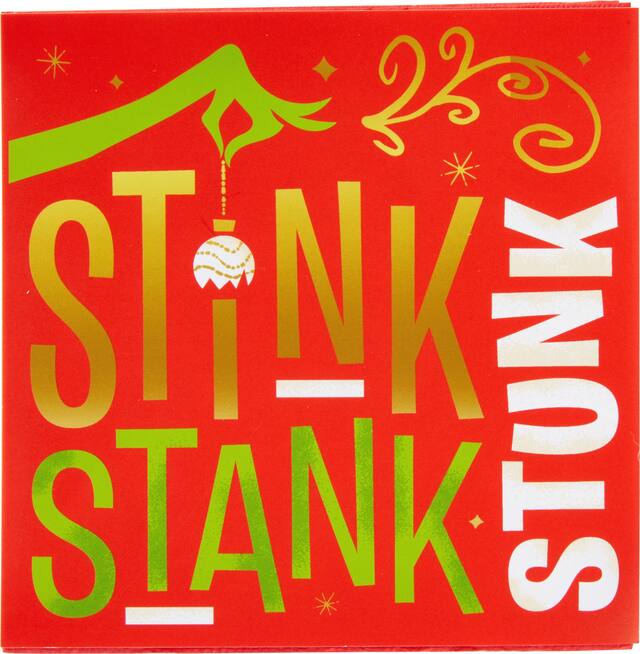Grinch Stink Stank Stunk Beverage Napkins, 16-pk Overhead_Flat