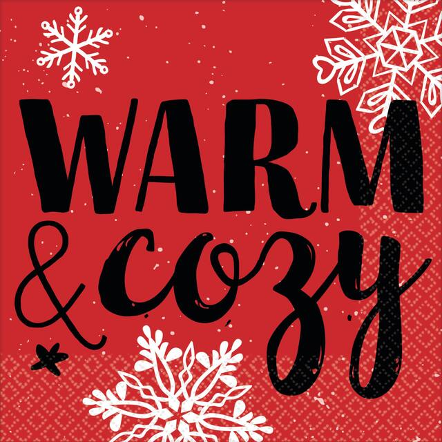 Serviettes à boissons Bien au chaud, paq. 16 Overhead_Flat