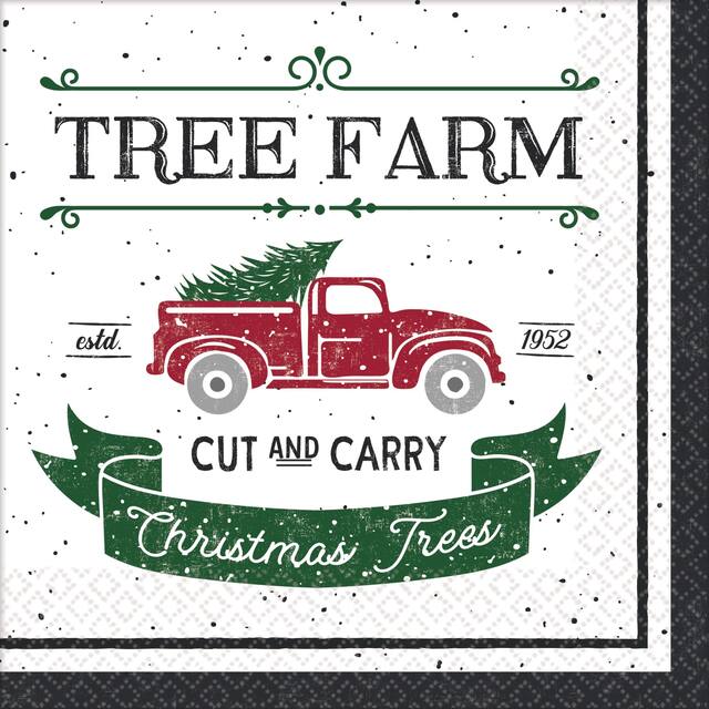 Tree Farm Lunch Napkins, 16-pk Front_Flat