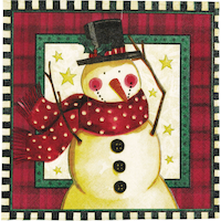 Cozy Snowman Lunch Napkins, 16-pk Front_Flat