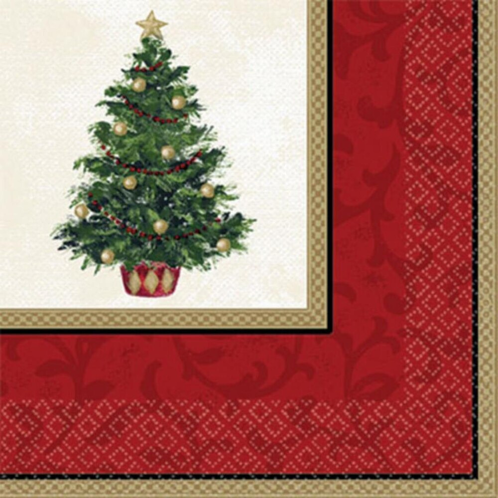Classic Christmas Tree Lunch Napkins, 16pk Party City