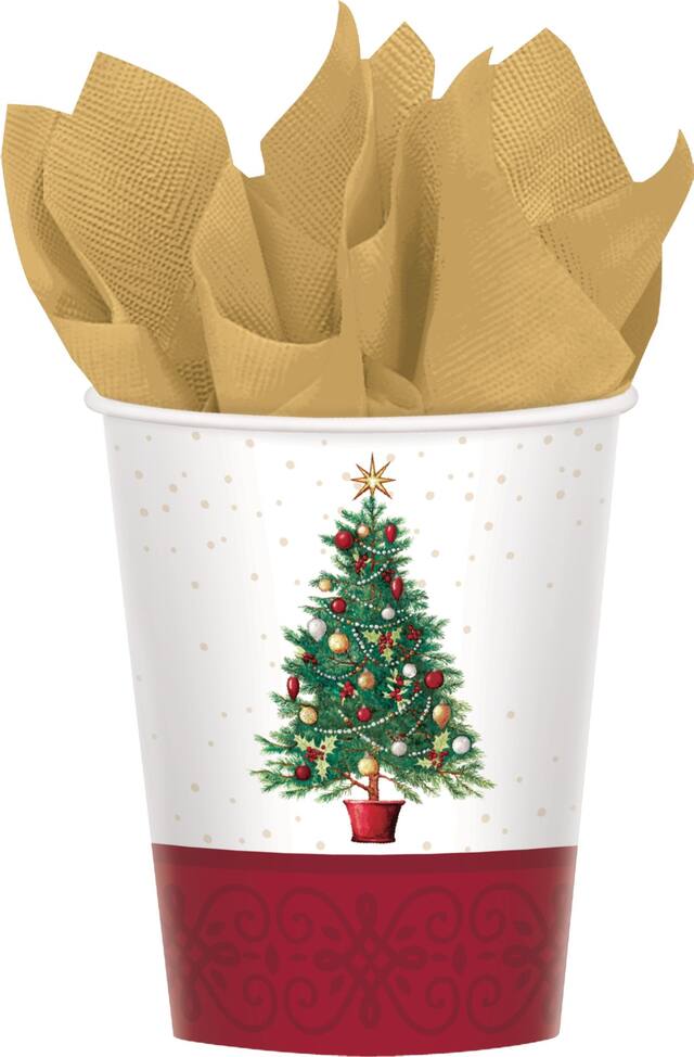 Gobelets Mon beau sapin, paq. de fête, paq. 50 Front_Flat