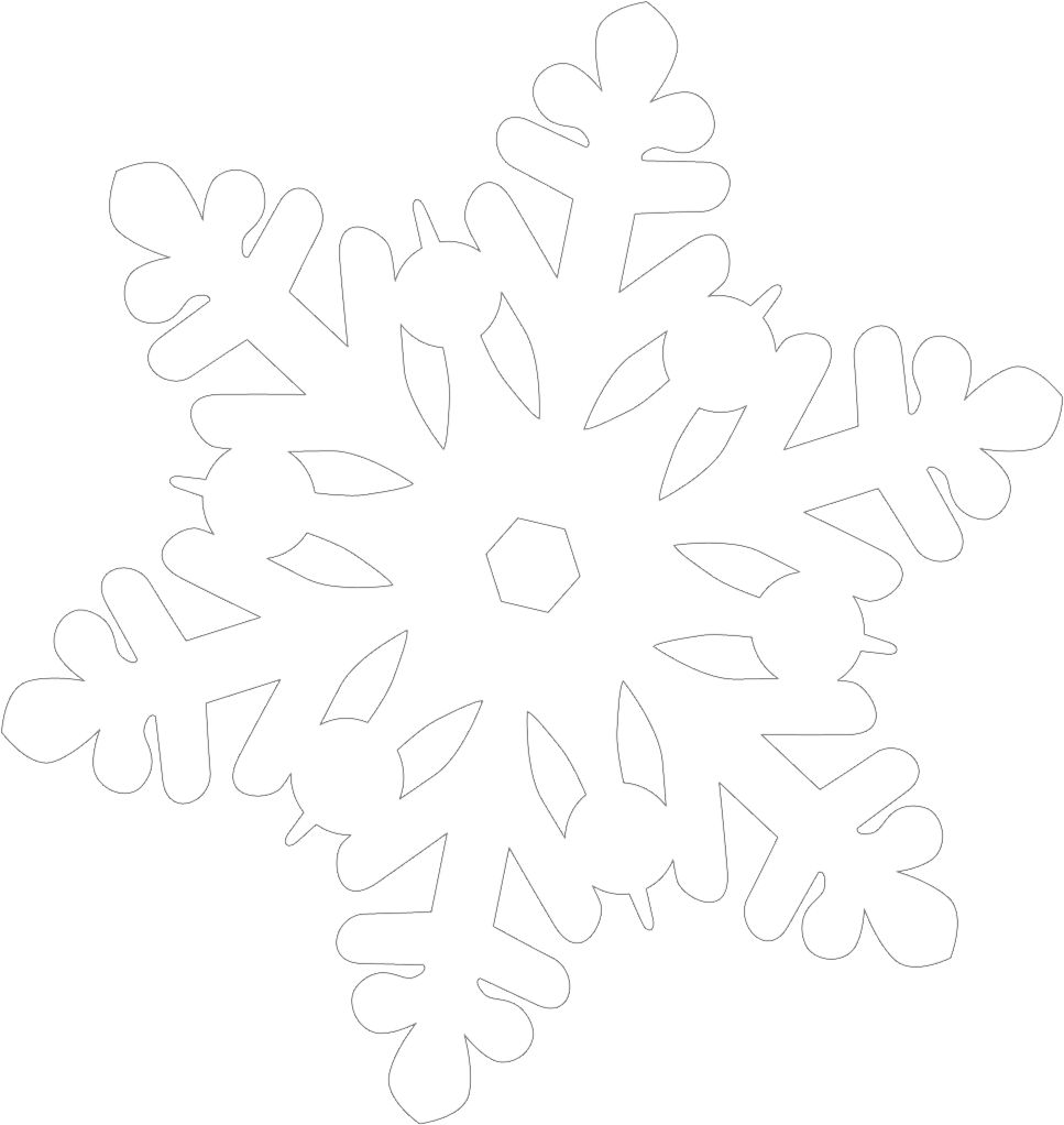 Glitter Snowflake Cutouts, 20-pc Front_Flat