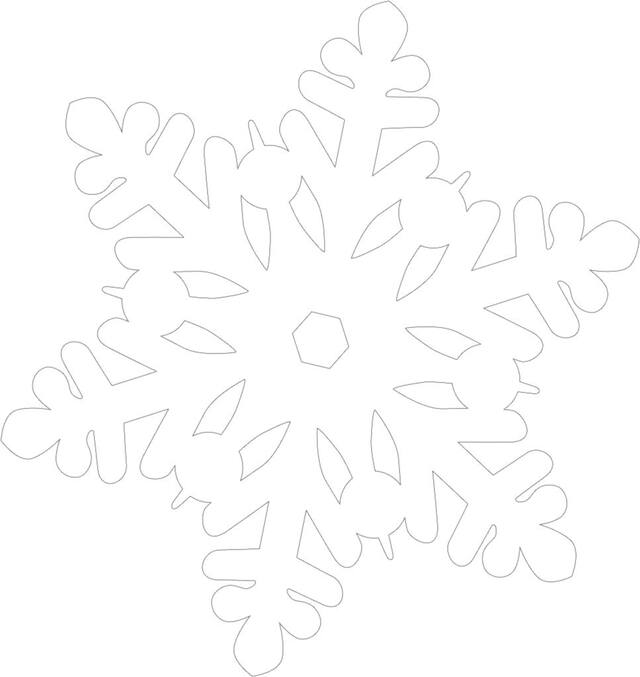 Glitter Snowflake Cutouts, 20-pc Front_Flat
