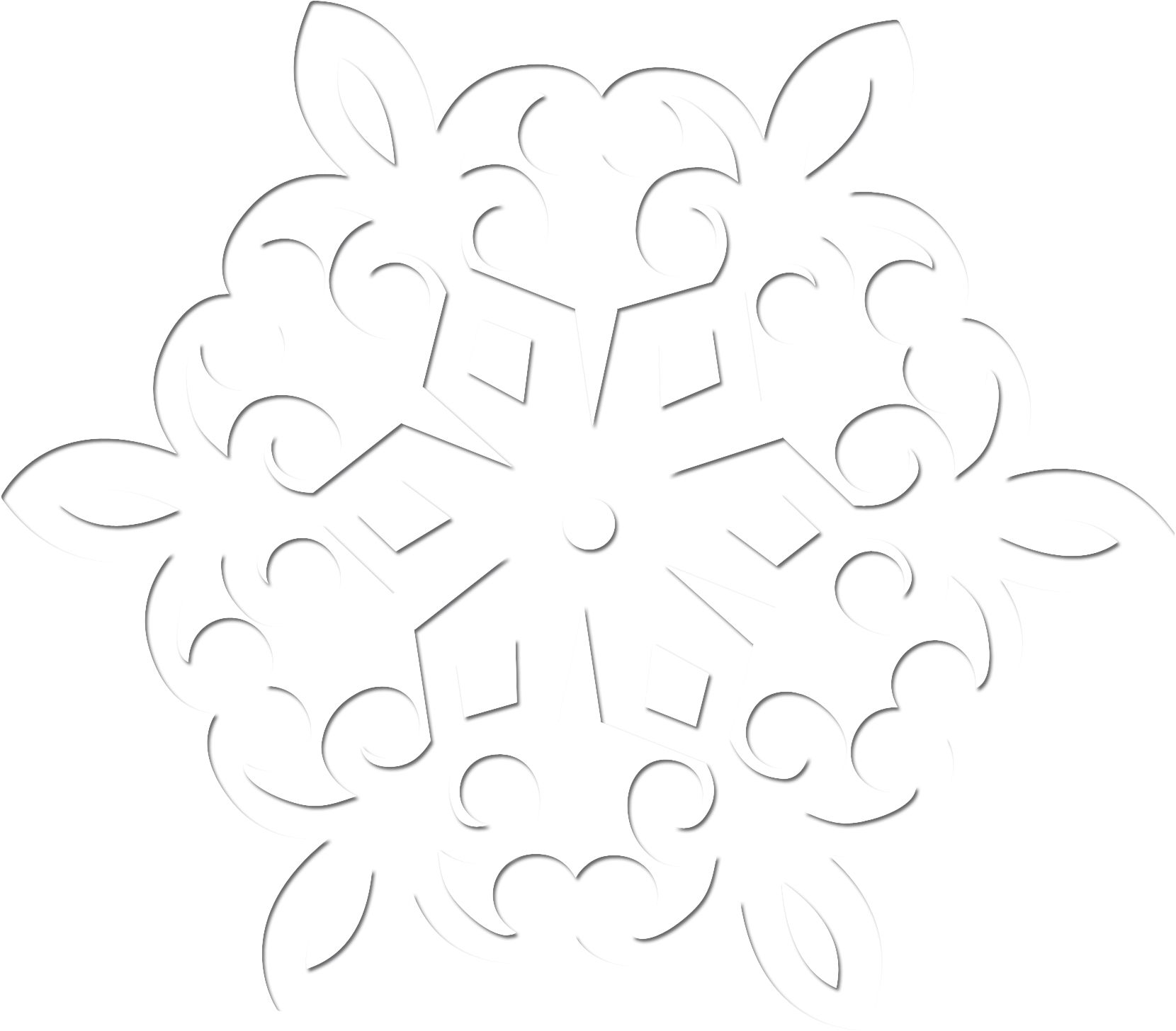 Glitter Snowflake Cutouts, 20-pc Front_Flat
