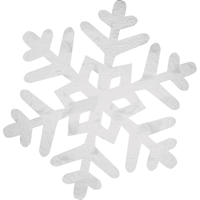 Foil Snowflake Holiday Decoration Cutout, 10-in Front_Flat