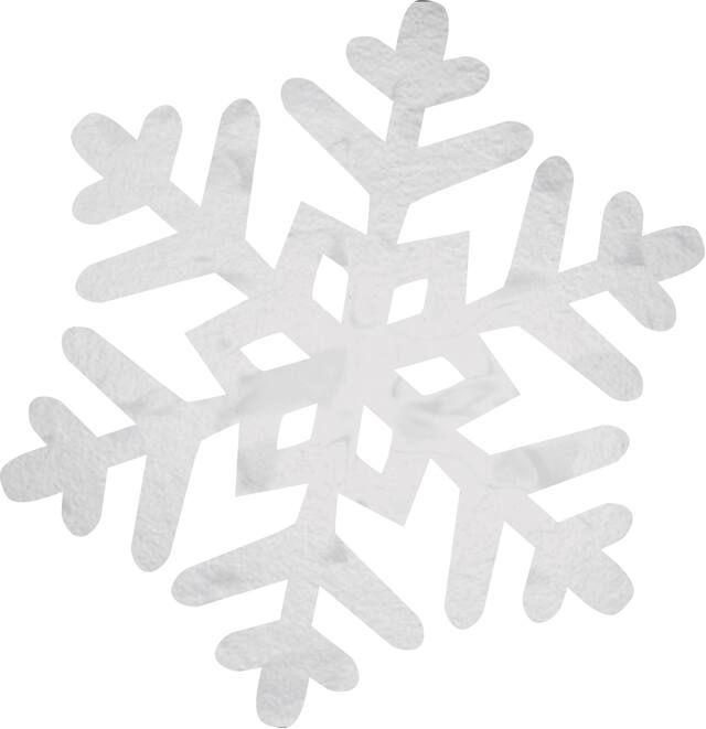 Foil Snowflake Holiday Decoration Cutout, 10-in Front_Flat