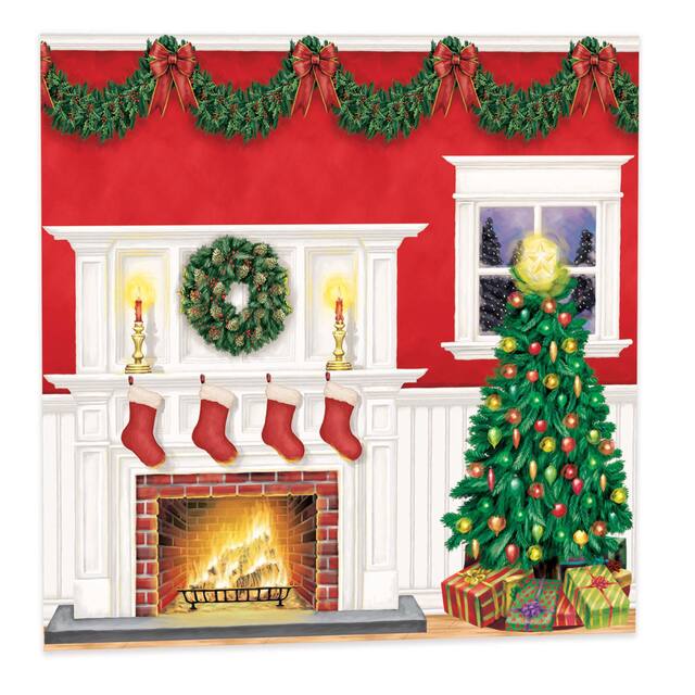 Room & Table Centerpiece Decorating Kit, Red/Green, 12-ft, 6-pk, for Christmas Front_Flat