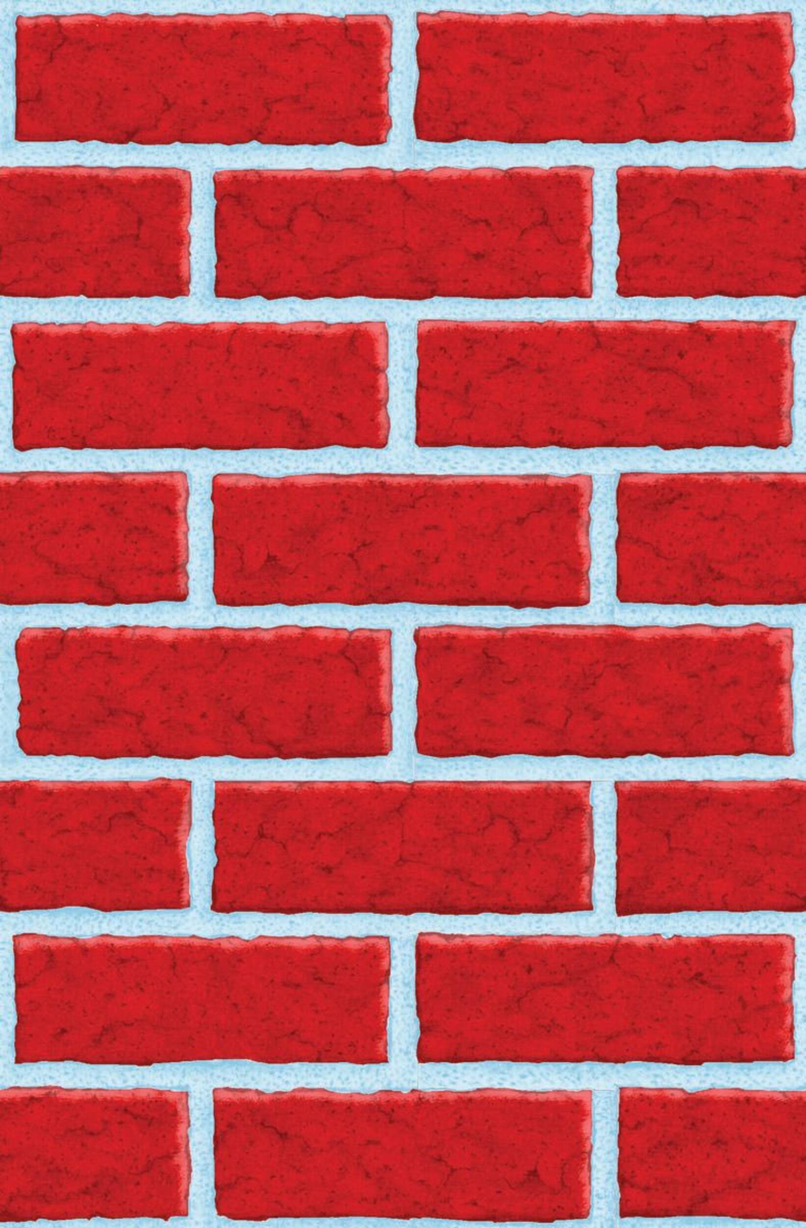 Plastic Scene Setter Room Roll Background Decoration, Red, Brick, 40-ft, for Winter Party/Christmas CloseUp