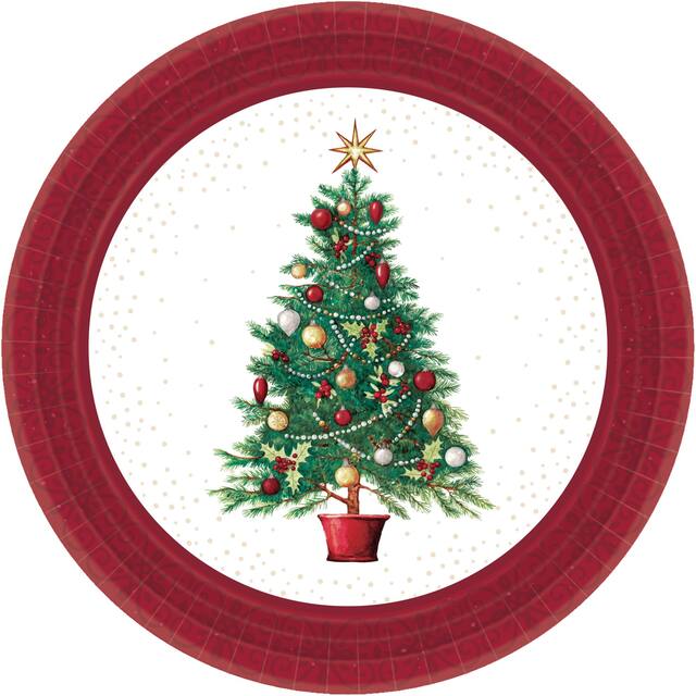 Assiettes de table Mon beau sapin, paq. de fête, paq. 60 Overhead_Flat
