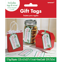 Étiquettes-cadeaux Merry Christmas, paq. 12 Front_Flat