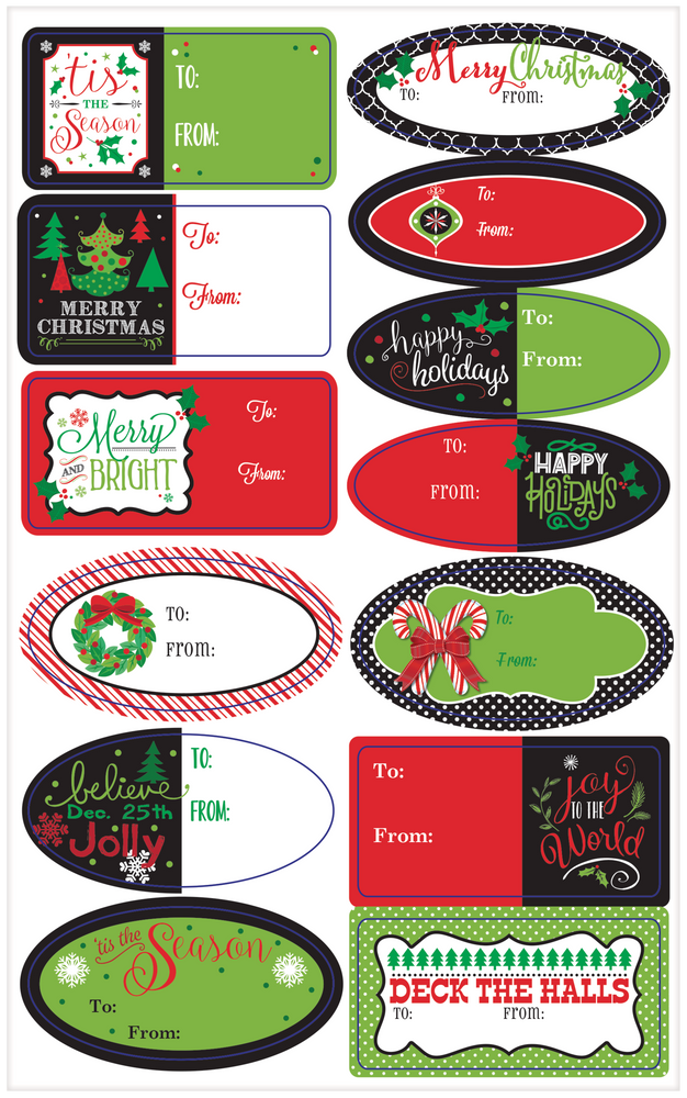 Christmas Adhesive Gift Tags, 156-pk 