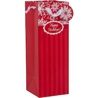 Happy Holidays Bottle Bag Front_Angled_Right