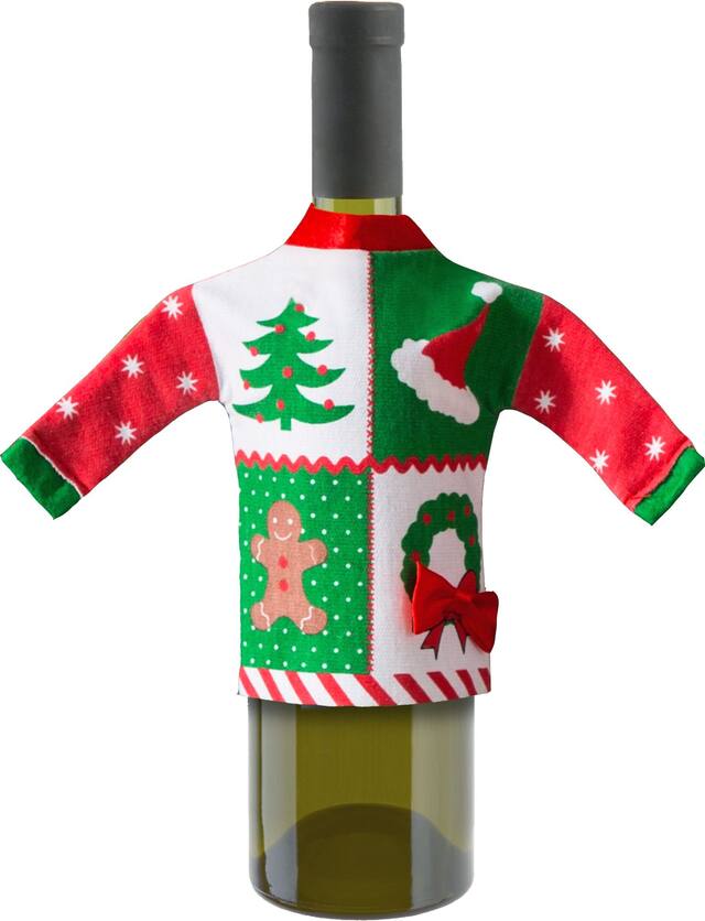 Ugly Sweater Wine Bottle Cover Front_Flat