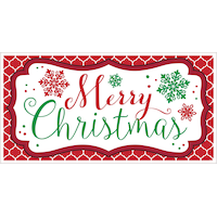 Banderole de Noël moderne Merry Christmas Front_Flat