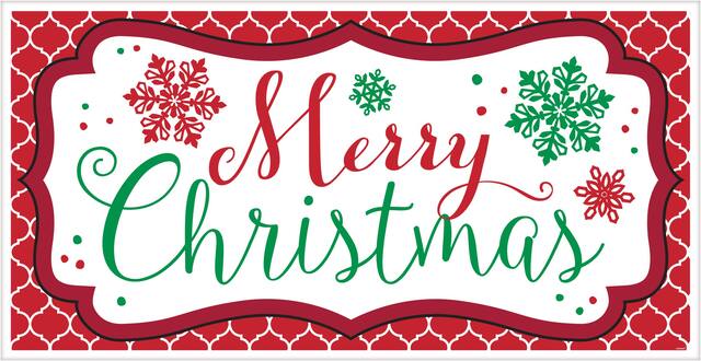 Modern Christmas Merry Christmas Banner Front_Flat