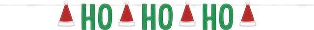 HO HO HO Felt Christmas Banner Front_Flat