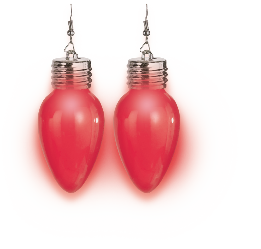 Jumbo LightUp Christmas Bulb Earrings Party City