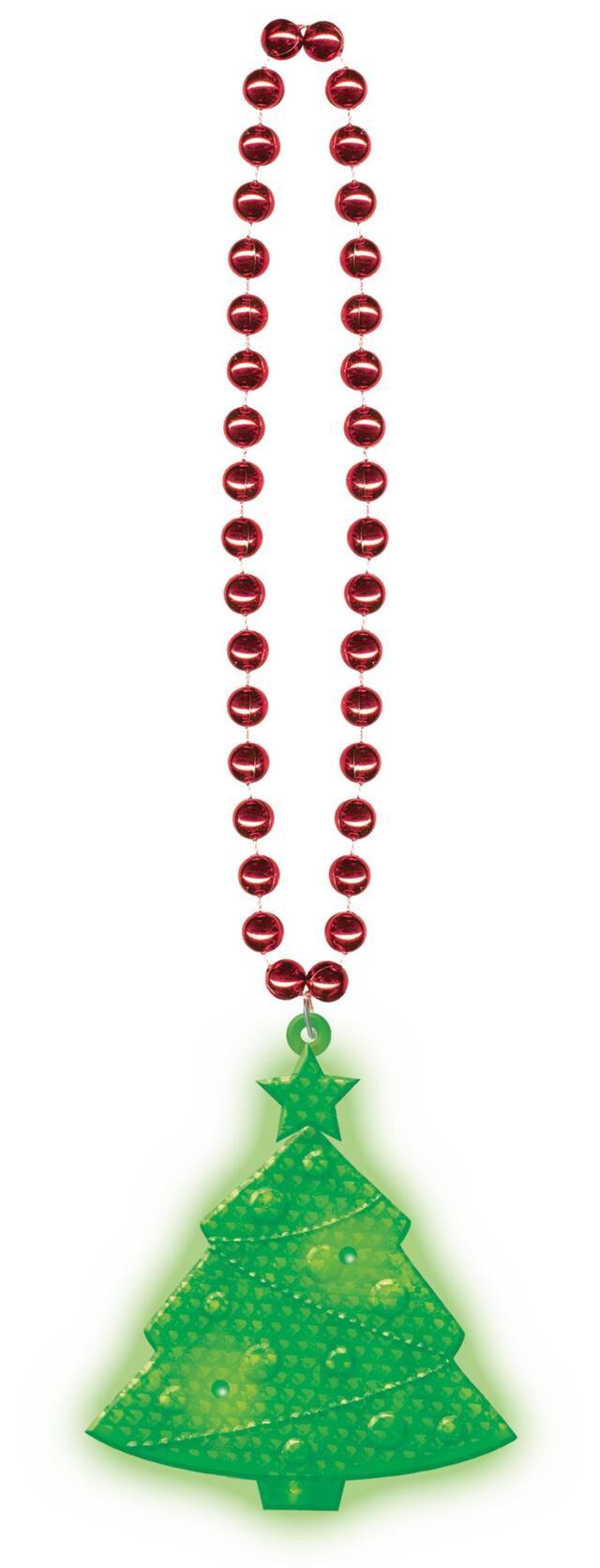 Light-Up Christmas Tree Pendant Necklace Overhead_Flat